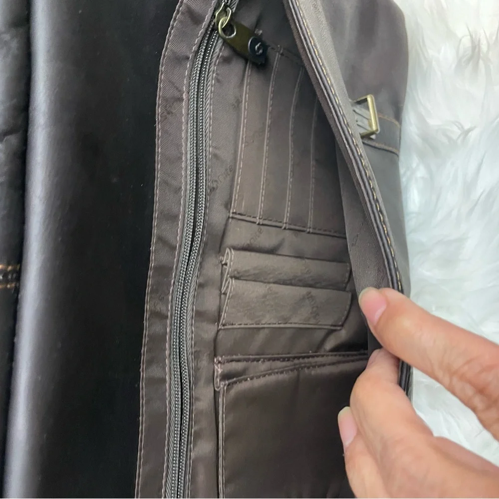 Samsonite Brown Leather Men's Laptop Bag